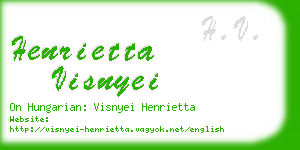 henrietta visnyei business card